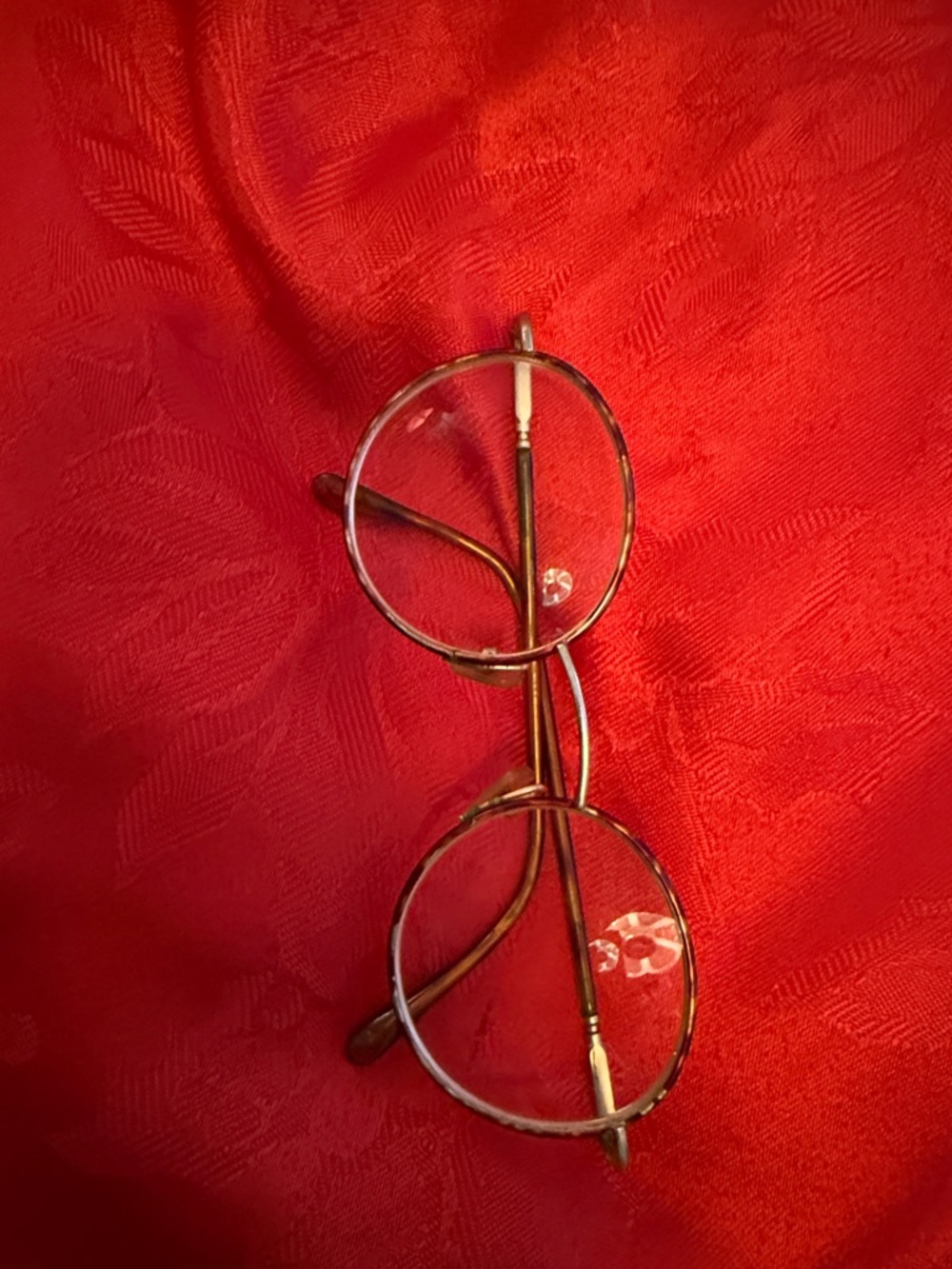 Givenchy Bronze Round Metal Frame Eyeglasses vintage